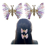 Par Presilha De Cabelo Borboleta Penteado Infantil Cr1