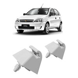 Par Presilha Fixador Quebra Sol Corsa 2003 A 2012 Cinza Clar