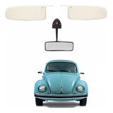 Par Quebra Sol Retrovisor Fusca 1959 A 1974 Branco Gelo