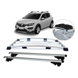 Par Rack Bagageiro Maleiro Gradeado Alum Sandero Stepway