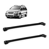 Par Rack Travessa Teto Bagageiro Larga Zafira Preto E Prata