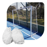 Par Rede Gol Futsal Futebol De Salão Fio 2mm Proteção U v 