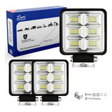 Par Refletor Holofote Luminaria Lumi Farol 192w 12v 24v Cor Da Carcaça Preto Quadrado Cor Da Luz Branco frio