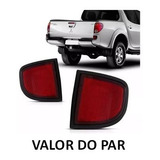 Par Refletor Olho De Gato Parachoque L200 Triton 2007 2008 2009 2010 2011 2012 2013 2014 2015