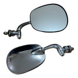 Par Retrovisor Espelho Vw Fusca Raquete Longo Inox 75 77 78