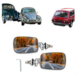 Par Retrovisor Fusca Mexicano 59 A 96 Cromado Convexo Metal