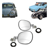 Par Retrovisor Fusca Mod Raquete Brasilia Aço Inox Original