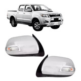 Par Retrovisor Hilux 2012 A 2015 Cromado Elétrico C pisca