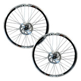 Par Roda Aro 24 Bicicleta Disco E V brake Jante Montado Bike