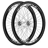 Par Roda Aro 29 KOG BIKES Cubo Cassete Freio Disco Pneu Slick Preto Branco