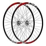 Par Roda Aro 29 KOG BIKES Parede Dupla Cubo Rosca Disco Raios Inox Preto Vermelho