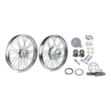 Par Roda Raio Inox Cg 125 Ml Titan 95 99 Á Disco Completa