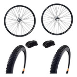 Par Rodas Alumínio Aro 29 Mtb Cubo K7 C Pneu E Câmara