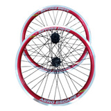 Par Rodas Aro 26 Aero Bicicleta Vzan Alumínio V brake Mtb Cor Vermelho