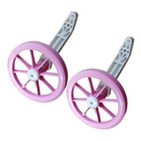 Par Rodinha Lateral Apoio Bike Inf Aro 12 Nathor Rosa Bebe