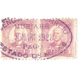 Par Selo 337 Ruy Barbosa Com Cbc De Muriaé Minas Gerais 1928