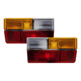Par Sinaleira Traseira Tricolor Friso Cromado Gol Bx 80 A 86