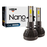 Par Super Led Nano Plus 8000k H1 H3 H7 H11 H27 Efeito Xenon