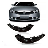 Par Suporte Guia Parachoque Dianteiro New Civic 2008 A 2012