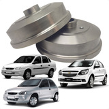 Par Tambor Freio Traseiro Gm Chevrolet Agile Corsa