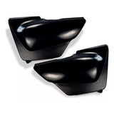Par Tampa Lateral Preto Injetada Suzuki Yes 125 Sem Adesivo