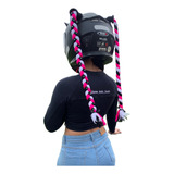 Par Tranças Chuquinhas Capacete Para Mulheres De Moto