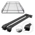 Par Travessa Larga + Bagageiro Maleiro Gradeado Grande 120cm