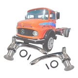 Par Trinco Quebra Vento Cromado Completo Caminhão Mb 1111