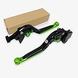 Para CBR125R CBR 125 R 2004-2015 Conjunto De Alavancas De Embreagem De Freio Acessórios De Motocicleta Alavancas De Manípulo Dobrável Extensíveis CNC -preto Verde-