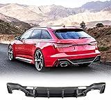Para Choque Dianteiro De Fibra De Carbono Seco Para Audi RS6 Avant Base Wagon 2019 2023 4 Portas Spoiler De Queixo Dianteiro Saída De Fábrica