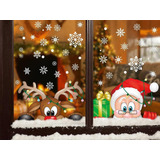 Para Decalques De Janela Com Adesivos De Natal Decoração