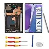 Para Galaxy Note 20 Ultra Oled Screen Touch Assembly Com Moldura Tamanho Original E Função De Impressão Digital, Digitalizador De Telefone, Kit De Substituição De Tela Totalmente Montado Com