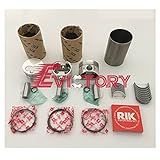 Para Kit De Reconstrução YANMAR 3D74E 3TNE74C 3TNE74 Forro De Pistão Junta Todos Os Conjuntos De Rolamentos 6 Peças De Assentos Guia De Válvulas