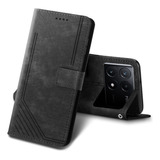 Para Poco X6 Pro 5g Pu Wallet Flip Buckle Card Case+lanyard