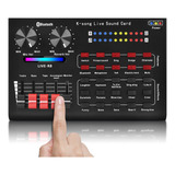 Para R8 Interface Mixer De Áudio Externo Bt Usb Placa De Som