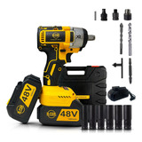 Parafusadeira Chave De Impacto 1 2 Bateria Lítio 48v Bivolt