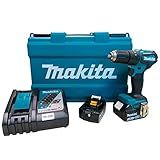 Parafusadeira E Furadeira De Impacto 1 2 Com 2 Baterias 18V 3Ah Carregador Bivolt E Maleta Plástica Makita DHP483RFE