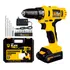 Parafusadeira E Furadeira Sem Fio Bateria 12v Bivolt 3/8  10mm Com Maleta E Acessorios The Black Tools