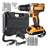 Parafusadeira E Furadeira Varietá Shop 48v 2 Baterias Bivolt Profissional Portatil Sem Fio Titanium 110v 220v Bivolt