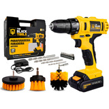 Parafusadeira Furadeira 12v Kit Escovas Limpeza Estofados