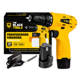 Parafusadeira Furadeira 3 8 10mm Bivolt A Bateria 12v Com Carregador The Black Tools