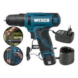 Parafusadeira/furadeira A Bateria 12v 10mm 3/8 Pol Ws2556 Wesco Cor Azul