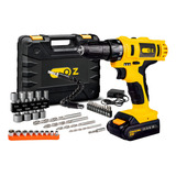 Parafusadeira Furadeira De Impacto 21v Profissional 3 8 10mm Pb6500k Oz Com Maleta Acessórios E Jogo Soquetes Canhao