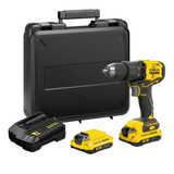 Parafusadeira Furadeira De Impacto Brushless 1 2 13mm Stanley Modelo Sbd715c2k E 2 Baterias 20v Max Íon De Lítio E Carregador Bivolt E Maleta Para Transporte