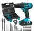 Parafusadeira Furadeira De Impacto Profissional 21v 3 8 10mm Philco Ppf21mf Com Maleta E 74 Acessórios Azul