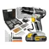 Parafusadeira Furadeira De Impacto Profissional 21v Gradiente Gpb21vw Com Kit Brocas E Buchas 300 Peças