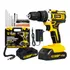 Parafusadeira Furadeira De Impacto Profissional 21v Modelo Tb-21px 2 Baterias Com Maleta The Black Tools 110/220v 60hz Amarelo