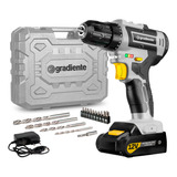 Parafusadeira Furadeira Gradiente Gpb12v 3 8 Bivolt A Bateria 12v Cor Cinza Frequência 60hz