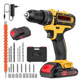 Parafusadeira Furadeira Impacto Baterias 2 Profissional 21v