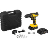 Parafusadeira Furadeira Pfv 020 Com 2 Baterias 20v Bivolt Vonder Cor Amarelo Frequência 50 Hz 60 Hz 100v 240v
